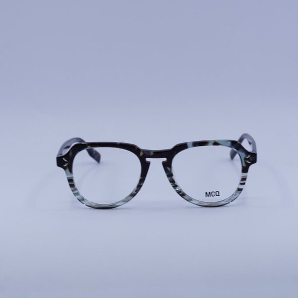 McQ by Alexander McQueen MQ0348O 004 Eyeglasses Havana 50mm Aviator Frame - Picture 2 of 8